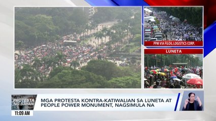 Ilang kalsada malapit sa Luneta, sarado sa gitna ng pagtitipon ng mga raliyista | GMA Integrated News
