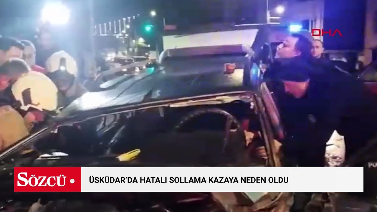 Üsküdar'da hatalı sollama kazaya neden oldu
