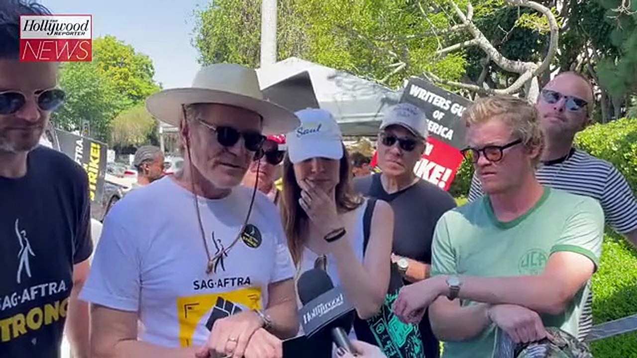'Breaking Bad' & 'Better Call Saul' Casts Reunite on SAG-AFTRA & WGA Strike Picket Line | THR News Video