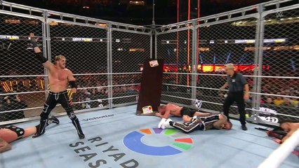 Roman Reigns Superman punch to bronson reed and drew mcintyre and spear to bron breakker and brock lesnar WWE Survivor Series 2025 WarGames 11/29/25