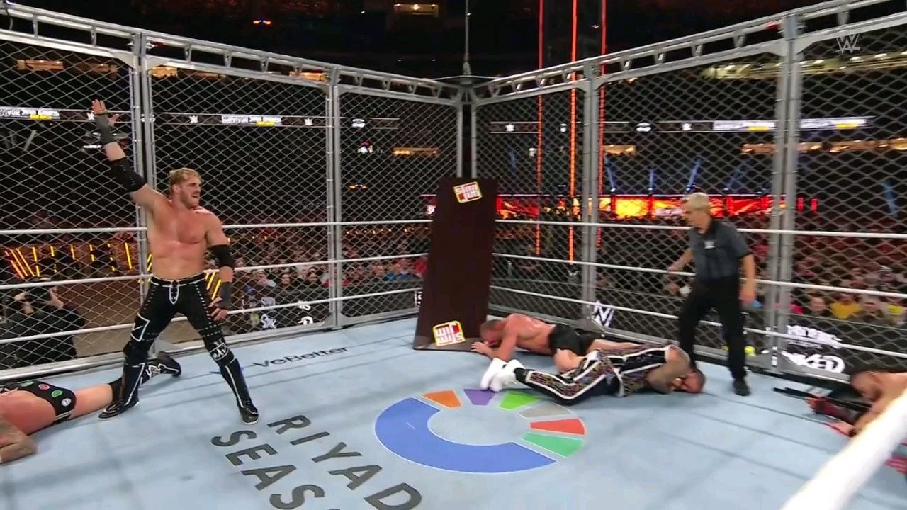 Roman Reigns Superman punch to bronson reed and drew mcintyre and spear to bron breakker and brock lesnar WWE Survivor Series 2025 WarGames 11/29/25
