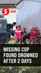 Policeman swept away by strong currents found drowned