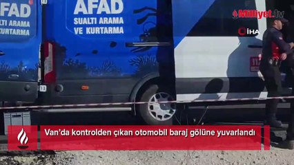 Van’da otomobil baraj gölüne yuvarlandı! 1 ölü, 2 kişi aranıyor