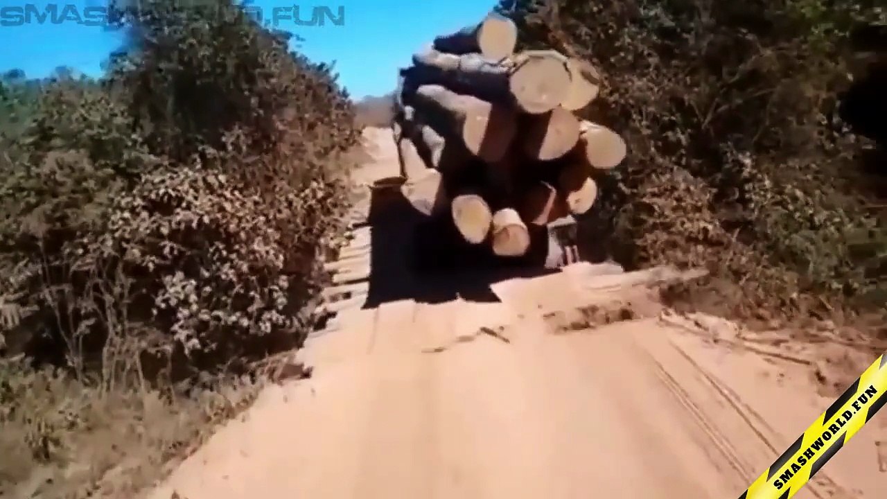 Truck wooden accident