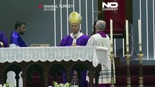 Pope Leo XIV celebrates Mass at the Volkswagen Arena in Turkey