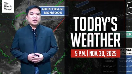 Today's Weather, 5 P.M. | Nov. 30, 2025