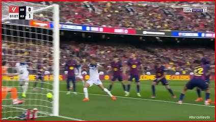 ملخص مباراة برشلونة وديبورتيفو الافيس 3- 1 الدوري الاسباني
