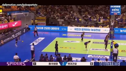 Volleyball Pink spiders vs hyundai e&c hillstate full sports videos