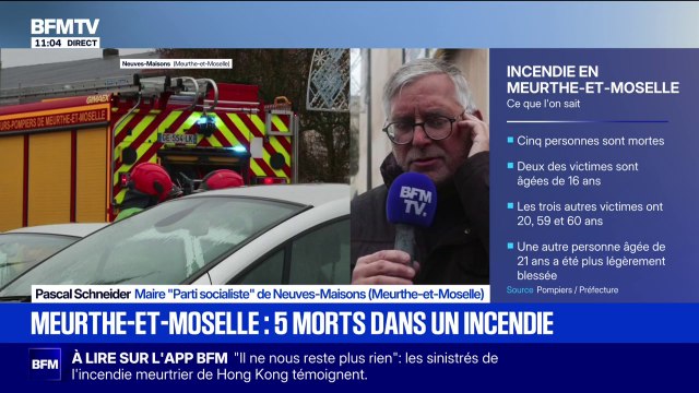 Pascal Schneider, maire de Neuves-Maisons, déplore une tragédie effroyable après la mort de cinq personnes dans un incendie