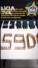 Assista ao momento em que casal é preso com farta quantida de munições de fuzil
