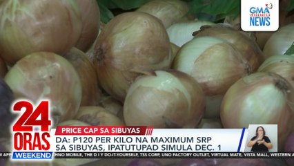 DA - P120 per kilo na maximum SRP sa sibuyas, ipatutupad simula Dec. 1 | 24 Oras Weekend