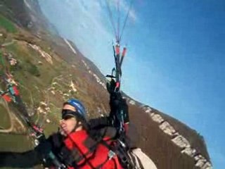 Wing-over en biplace parapente vécu de l'ntérieur!