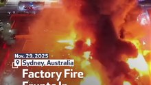 Factory Fire Erupts In Western Sydney