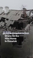 Drone Strike Hits Home In Donetsk