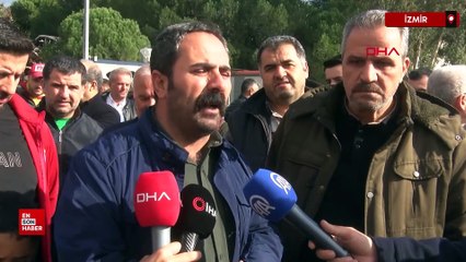 İzmir Buca’da mahalleli çöp şantiyesi önünde eylem yaptı