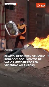 El Alto: descubren vehículo robado y documentos de varios motorizados en viviendas allanadas