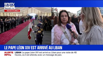 "Il est venu nous donner son soutien": "la joie" des Libanais de recevoir le pape Léon XIV