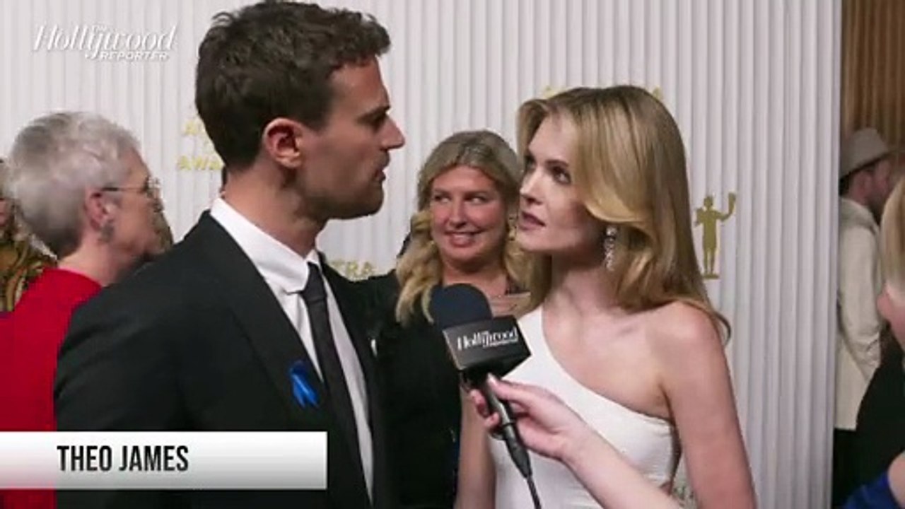 Theo James & Meghann Fahy Talk About Sitting at the “Party Table” at SAG Awards | SAG Awards 2023