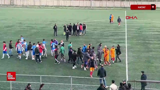 Hatay’da amatör lig maçının ardından tribünler karıştı