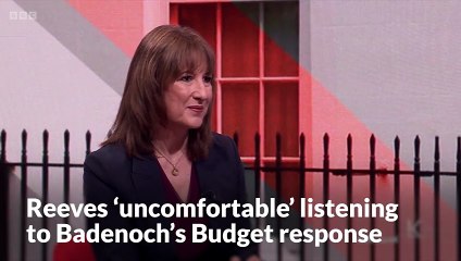 Rachel Reeves ‘uncomfortable’ listening to Kemi Badenoch’s Budget response