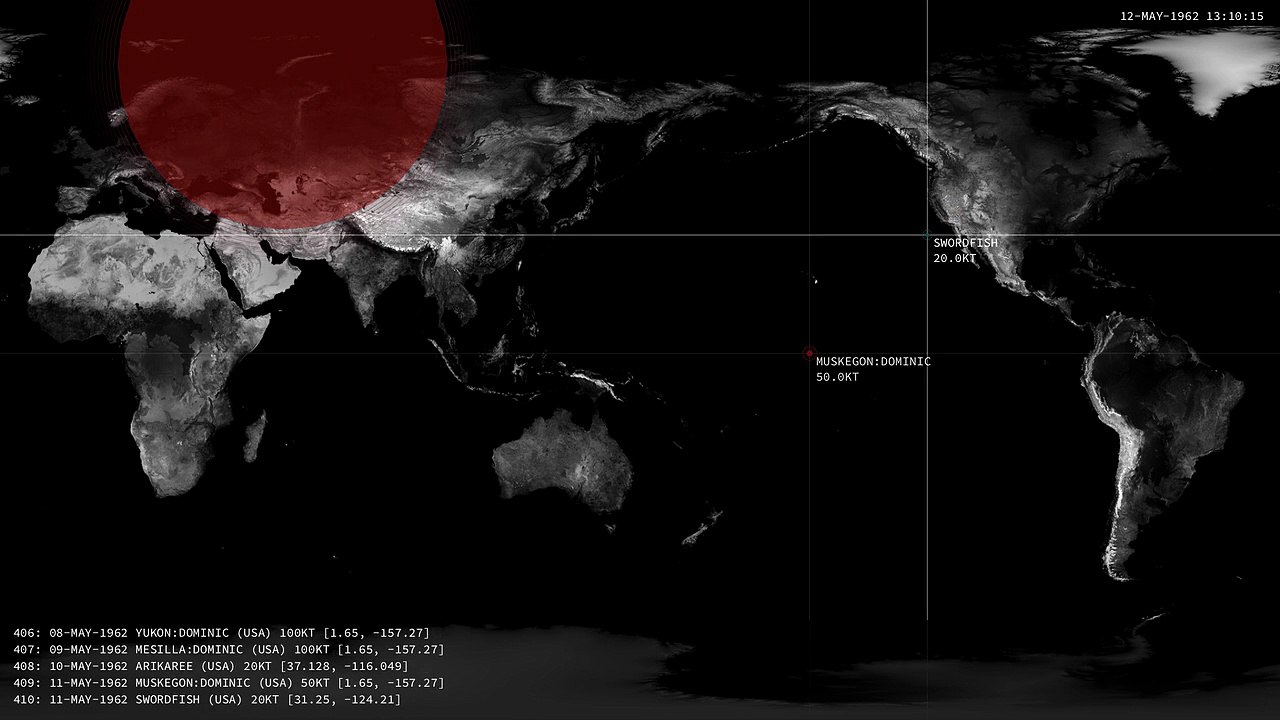 Todas las detonaciones nucleares de la historia