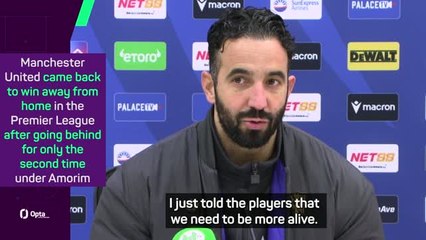 'Be more alive' - Amorim reveals half-time talk in Manchester United comeback victory