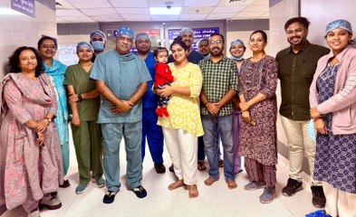 15 माह के बच्चे ने पहली बार मुंह से खाया खाना, परिजनों के छलके आंसू