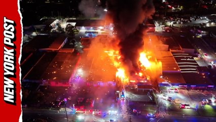 Massive inferno rips through western Sydney waste facility