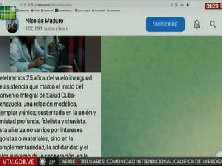 Presidente Maduro: Celebramos 25 años del vuelo que inició el convenio de salud Cuba-Venezuela