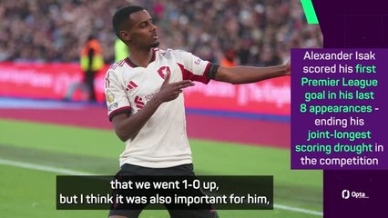 'Important for him' - Slot on Isak ending goal-drought