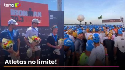 Emoção e calor extremo: veja como foi o Ironman 70.3 Aracaju neste domingo