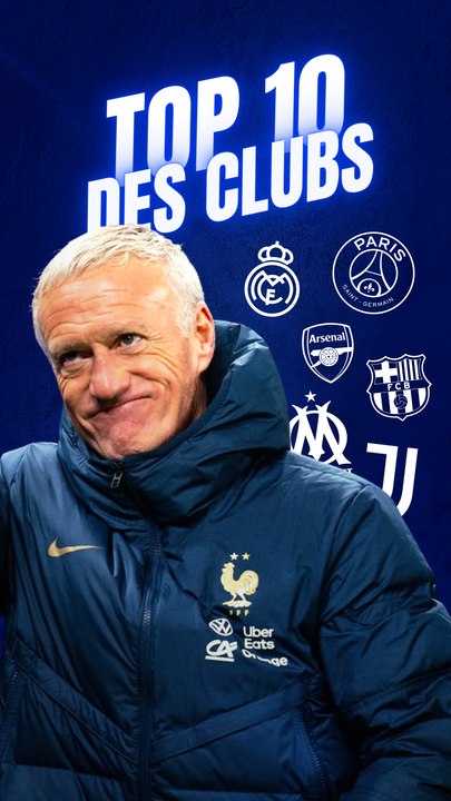 Top 10 des clubs comptant le plus de sélections sous Didier Deschamps 📊