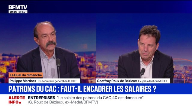 C'est démesuré le salaire des patrons du CAC 40 , estime Philippe Martinez, ex-secrétaire général de la CGT
