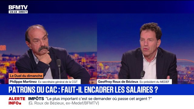 Rémunération des patrons du CAC 40: Geoffroy Roux de Bézieux estime qu'un haut niveau de rémunération permet d'avoir les meilleurs patrons