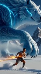 Ronaldo Messi Neymar Mbappé With Their Giant Wolves