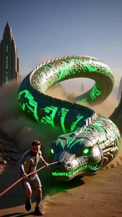 Ronaldo Messi Neymar Mbappé With Giant Neon Shark, Whale, Lion, Snake & Tiger!