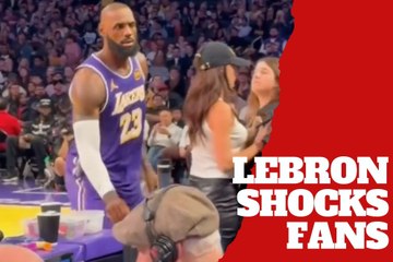 LeBron James surprises young fan with an unexpected gift during Lakers game