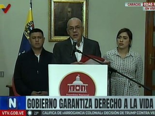 Pdte. AN Rodríguez denunció violación de los EE. UU. al Derecho Internacional y la Convención de Ginebra