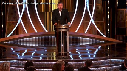 Ricky Gervais Goes Unfiltered in Golden Globes Monologue | THR News