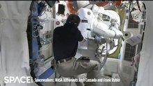 Time-Lapse Shows NASA Spacewalkers Installing And Deploying A Solar Array