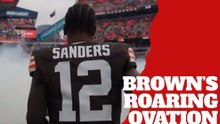 Shedeur Sanders gets a roaring ovation from Browns fans in his first Cleveland home game
