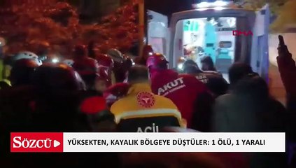 Doğa yürüyüşünde yüksekten kayalık bölgeye düştüler: 1 ölü, 1 yaralı