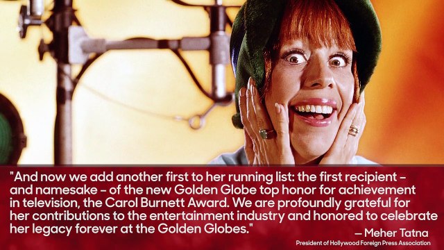 Golden Globes 2019: Carol Burnett to Receive Lifetime Achievement Award | THR News