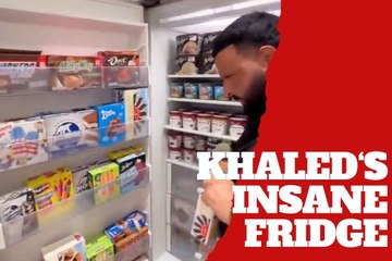 DJ Khaled goes all out and shows off massive ice cream freezer