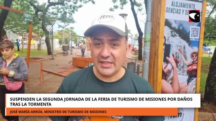 Suspenden la segunda jornada de la feria de turismo de misiones por daños tras la tormenta