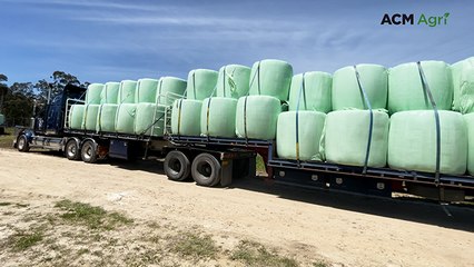 Two B-double loads of silage donated to farmers by East Gippsland Water