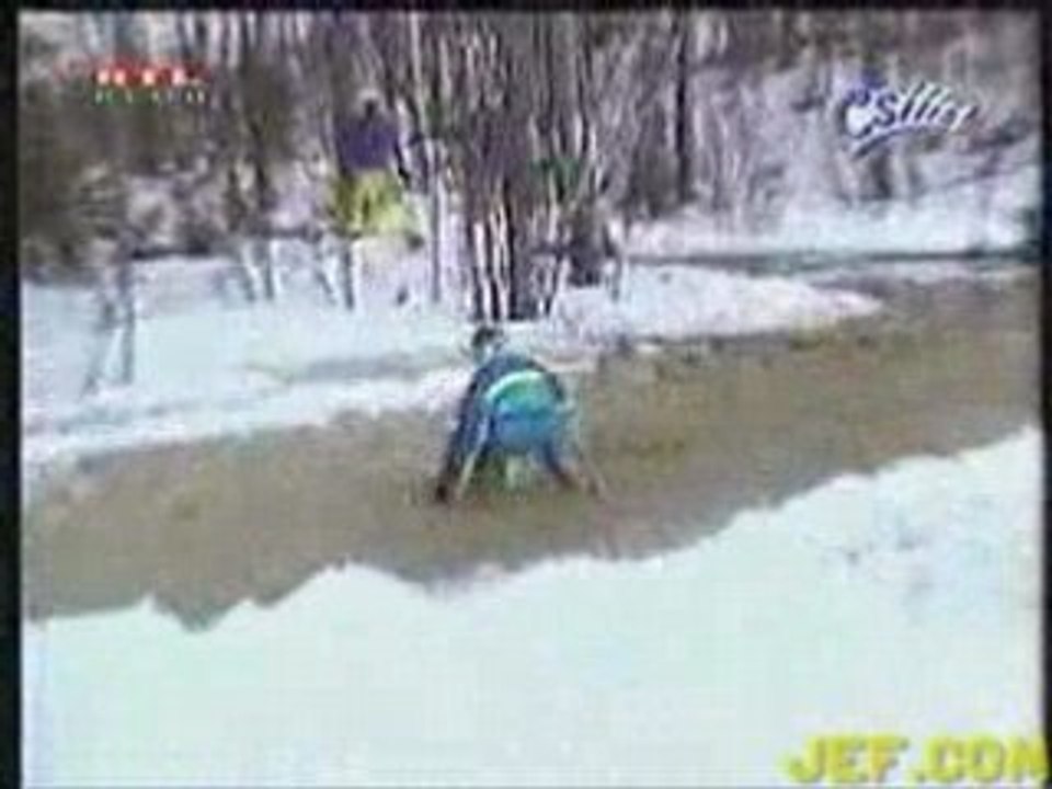 Painful ski jumps! People getting owned on a ski jump!