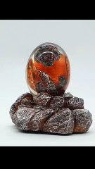 Crystal Lava Dragon Egg Resin Sculpture Home Decor