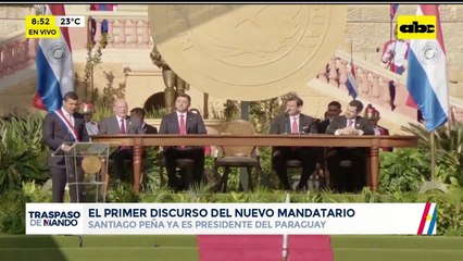 Traspaso de mando: Primer discurso de Santiago Peña
