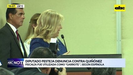 Video: diputado festeja denuncia contra Sandra Quiñónez